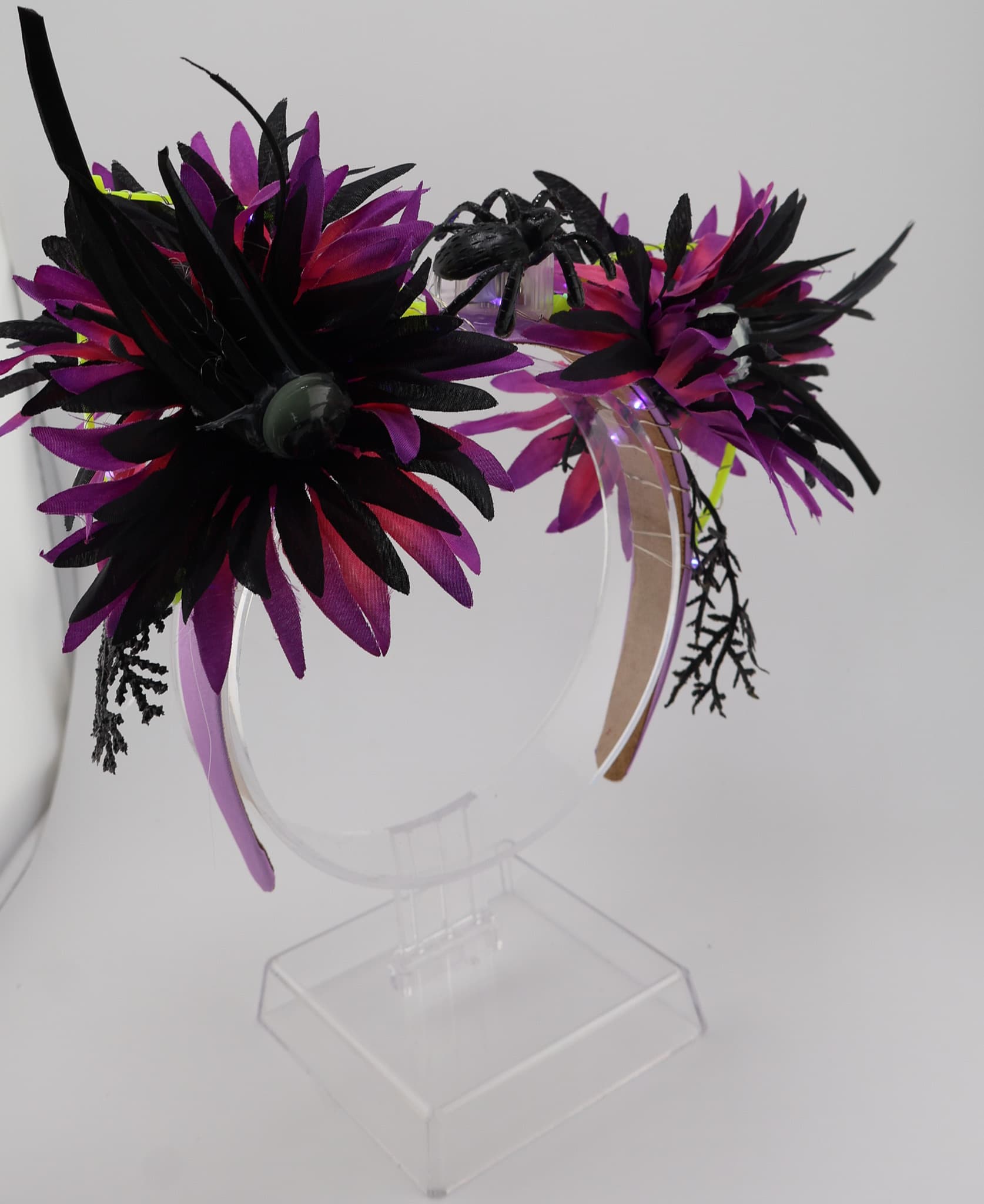 Violet Widow Flower Headband